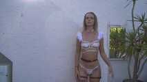 Finger fucked outdoors in a hot outfit