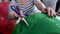 balloon cluster pop with scissors