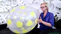 Blow2Pop clear U16 yellow polka dot