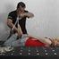 Sarah hogtied and tickled