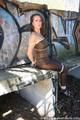 Susanne outdoor tied up with rope