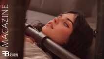 Bondage couch or bench with steel tube neck restraint, very intense! Part 1  😈
