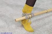 Big ballgag and yellow boots (4K)