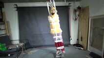 Myxxxy bound and Pantygagged in shiny nylon Rainwear