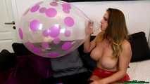 Blow2pop five preinflated clear U16 polka dots