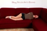 Nicole tied and gagged in black shorts
