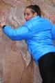 Outdoor trip of Stella and Leonie both wearing sexy shiny down jackets and black jeans (Pics)