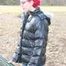 Marlin posing a bit and walking in a park wearing a sexy down jacket and a jeans (Pics)