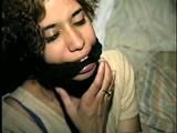 SWEET LATINA MARIE DOUBLE CLEAVE GAGGED, FEET TIED IN PLASTIC BAG, BOUND & BALL-GAGGED (D45-2)