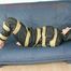 Katharina tied, gagged and hooded with tape on a sofa wearing sexy shiny nylon rainwear (Pics)