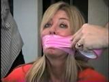 42 YEAR OLD LAWYER IS F0RCED TO GAG HERSELF WITH HER OWN STINKY SWEATY SOCKS, MOUTH STUFFED WITH OWN SOCKS THEN WRAP BONDAGE TAPE GAGGED  Pt5 (D63-12)
