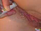 Barley Legal Teen Chynna Lynn Fucking Her Pussy And Asshole With Oversized Pencil
