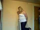Miri cuffed in front and back