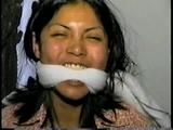 18 Yr OLD AMERICAN INDIAN COLLEGE STUDENT IS MOUTH STUFFED, BAREFOOT, TOE TIED, CLEAVE GAGGED & TIED TO A CHAIR (D55-3)