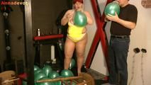 Balloons in a swimsuit
