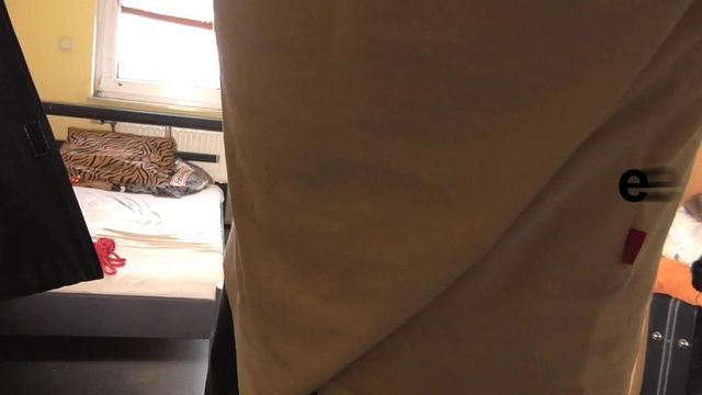 Emily roped on bed 1/2
