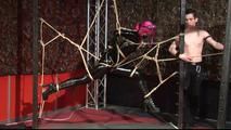 Flammenkuss Heavy Rubber Bondage live from BoundCon X