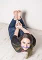 Zara in barefoot hogtie