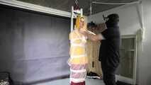 Myxxxy bound and Pantygagged in shiny nylon Rainwear