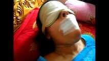Anna tied and gagged and blindfolded