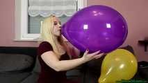 blowing up prestretched purple TT14 and sit2pop it