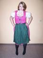 Tied in a bavarian costume