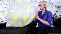 Blow2Pop clear U16 yellow polka dot