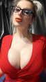 Selfie time red boob top
