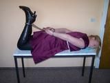 Tied up in a bordeaux dress 