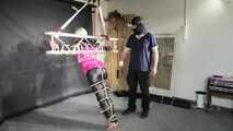 Alice, bound, gagged and vibed in shiny nylon clothes