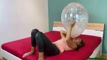 riding and inflating a clear Q24 *just married* with an unexpected pop