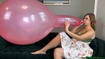 Blow2Pops custom red Longneck balloon in bra