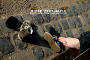 Chucks and naked feet outdoor