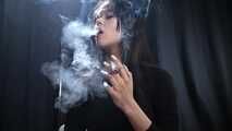 Beautiful Woman Smoking a Cigar