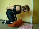 Kneeling and drooling