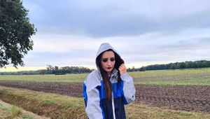 Miss Amira in Lepper nylon rain gear and transparent rain suit