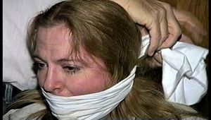 30 Yr OLD BBW SINGLE MOM IS CLEAVE GAGGED, HANDGAGGED, BALL-GAGGED, BLINDFOLDED, MOUTH STUFFED, OTM GAGGED, GAG TALKS & TIGHTLY TIED TO A CHAIR (D70-4)