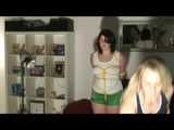 watch a couple enjoying Bondage in shiny nylon Shorts from our 2012 Archive