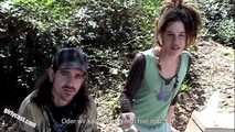 Homeless couple persuaded with money - German subtitles
