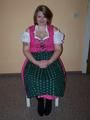 Tied in a bavarian costume