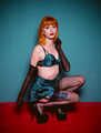 Amber in Vintage Lingerie Chairtied
