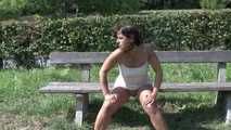 040005 Andrea Takes A Pee From A Bench In The Park