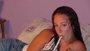 Barley Legal Teen Chynna Lynn Fucking Her Pussy And Asshole With Oversized Pencil
