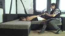 Ayu hogtied on couch 1/2