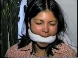 18 Yr OLD AMERICAN INDIAN COLLEGE STUDENT IS MOUTH STUFFED, BAREFOOT, TOE TIED, CLEAVE GAGGED & TIED TO A CHAIR (D55-3)