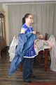 Selfbondage in PVC sailor costume and layers of nylon rainwear