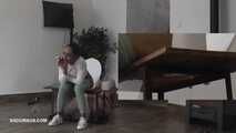 Mistress Nomi Melone smokes and pees on the toliett box Picture in picture