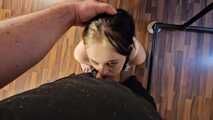 Dark Nuts Live: Rough action with flogger and blowjob