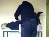 Hogtied on the table