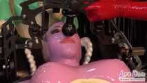 Latex Lara is stuffed and vibrated Part1